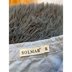 Solmar Light Blue Cotton Linen Button-Up Shirt Size S